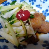 サクサクきゅうりと山芋の刺身サラダ